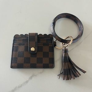 Card Wallet with Wristlet & Keychain NWOT